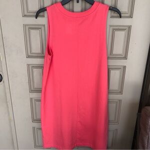Sleeveless Summer Dress Peach SzM Banded Neck Nice